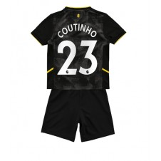 Aston Villa Philippe Coutinho #23 Tredjedraktsett Barn 2022-23 Kortermet (+ korte bukser)